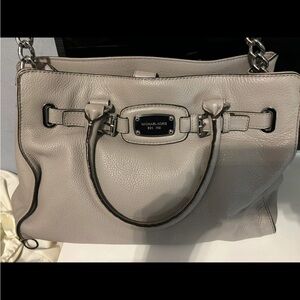 Michael Kors Taupe Leather Shoulder Bag